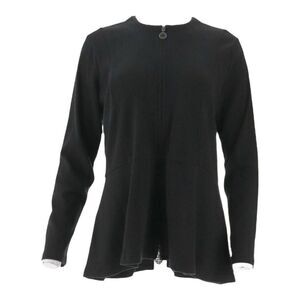 Linea Louis Dell'Olio Zip Hi-Low Peplum Jacket